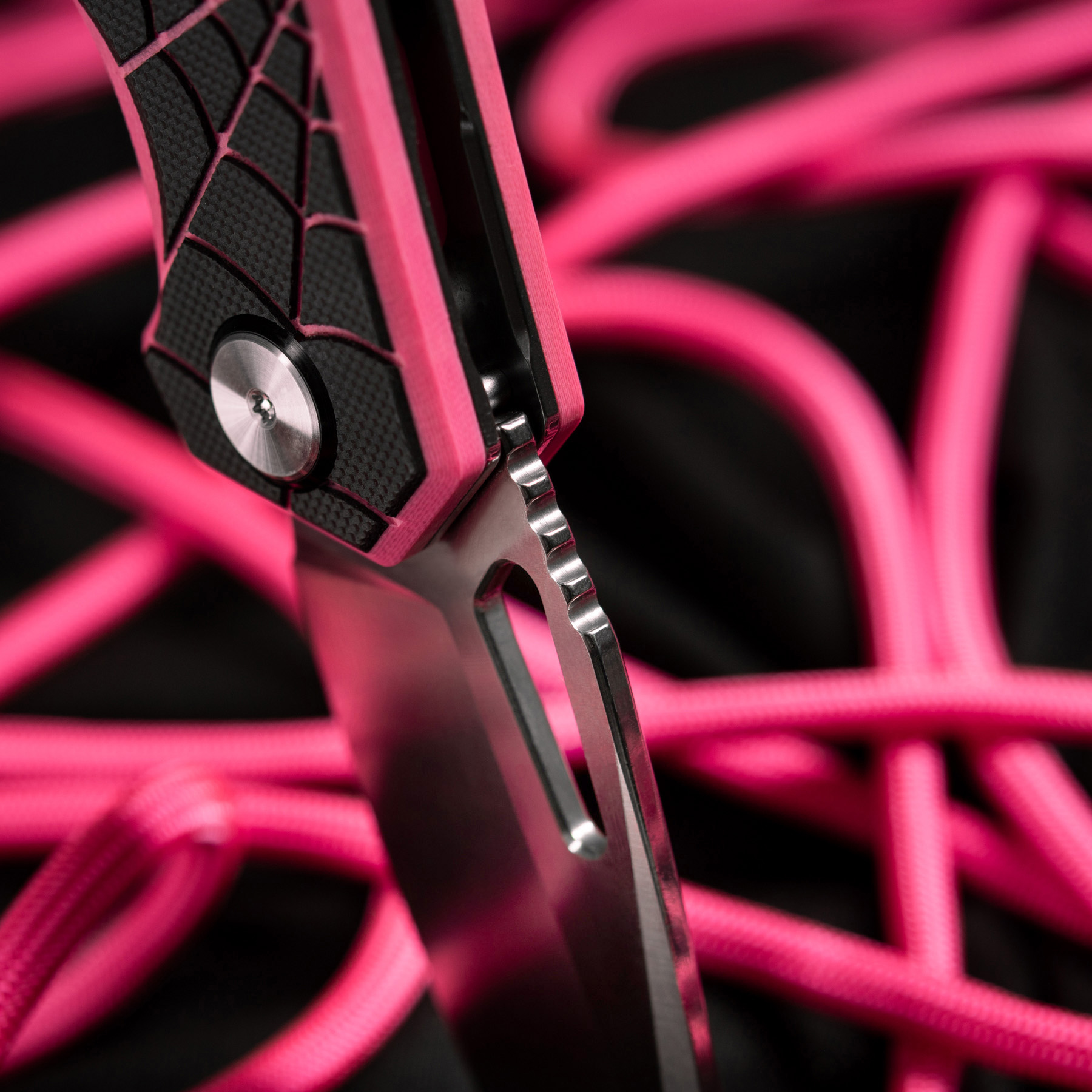 M-Tac ніж складний Type 12 Spider Web Black/Pink/Steel купити за